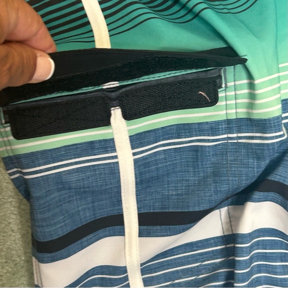 Rip Curl Mirage Quick Dry Black Blue Teal Boardshorts Size 36 - Picture 6 of 12